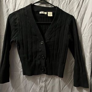 Paris Blues Black Button-Up Cardigan